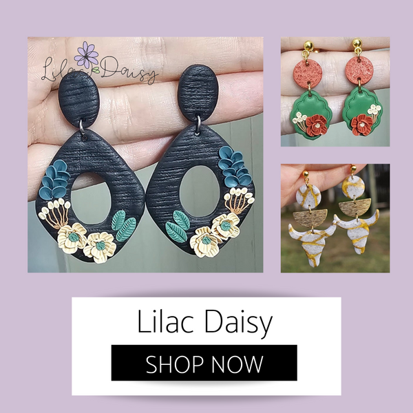 Lilac Daisy - Polymer Clay