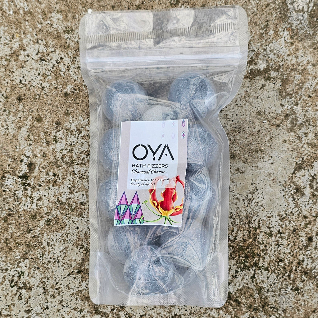 OYA Charcoal Charm bath fizzers