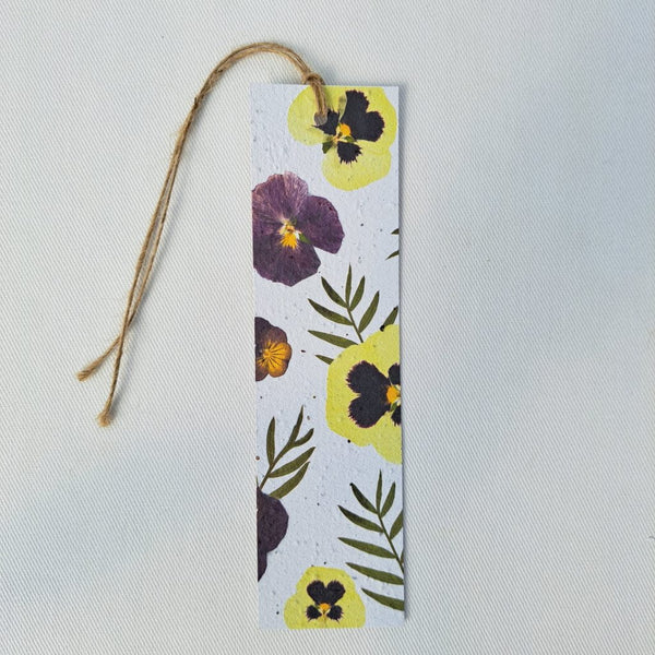 Pansy Love - Growing Paper Bookmark