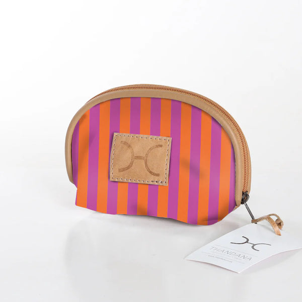 Makeup Bag Laminated Fabric - Linear - Preppy