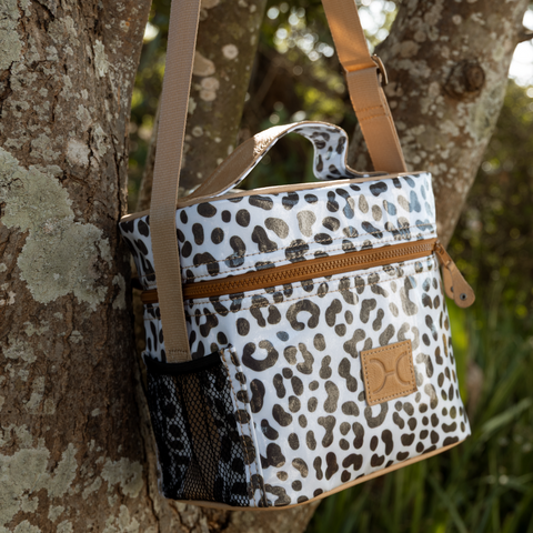 Tween Cooler - Laminated Fabric - Cheetah - White