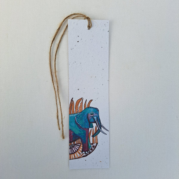 Elephant - Growing Paper Bookmark