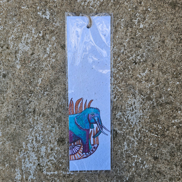 Elephant - Growing Paper Bookmark