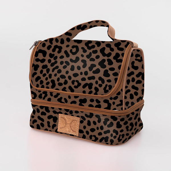 Thermal Cooler Laminated Fabric - Cheetah - Coffee