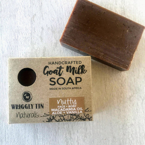 NUTTY (Face + Body Bar) - Aloe, Macadamia Nut Oil + Vanilla