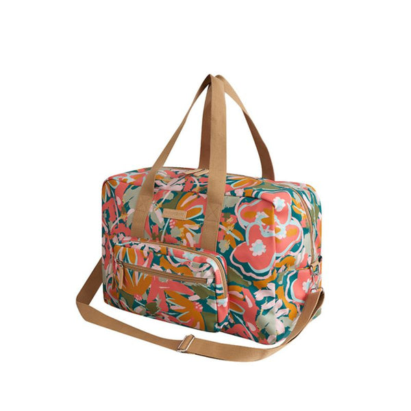 SoGood-Candy Weekender Bag - Retro Orange Flower