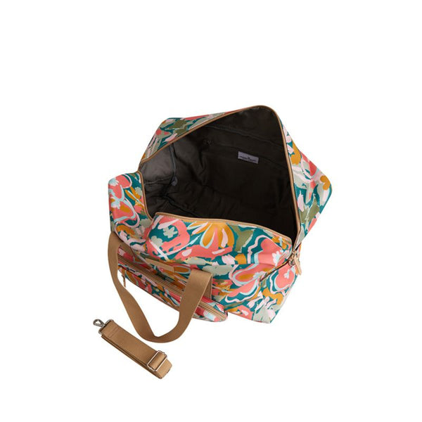 SoGood-Candy Weekender Bag - Retro Orange Flower