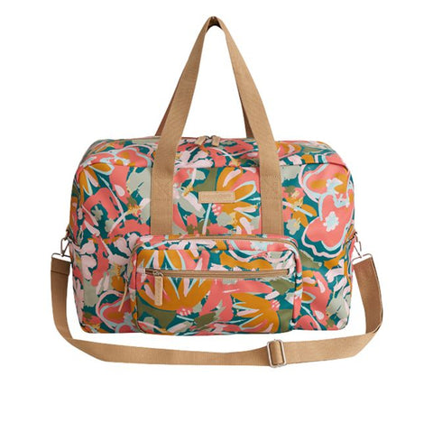 SoGood-Candy Weekender Bag - Retro Orange Flower