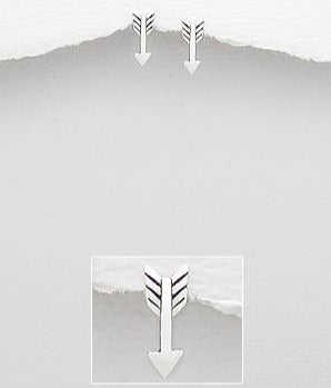 Sterling Silver Arrow Stud Earrings