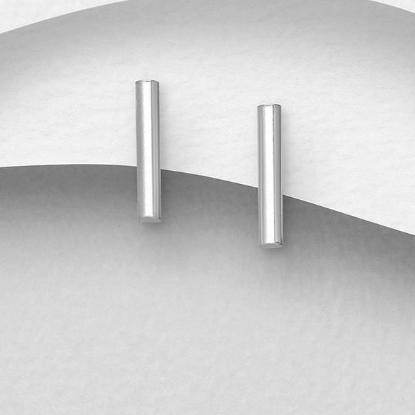 Sterling Silver Bar Stud Earrings