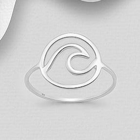 Circle Wave Sterling Silver Ring