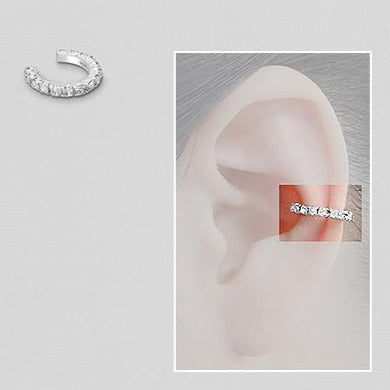 Sterling Silver Ear Cuff - Crystal