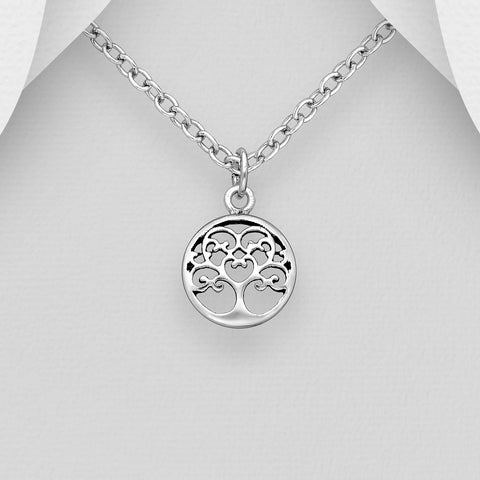 Tiny Tree of Life Sterling Silver Pendant