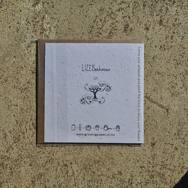 Mandala Sun Elephants - Growing Paper Greeting Card