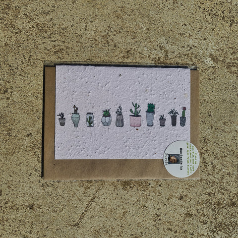 Cactus - Growing Paper Greeting Card