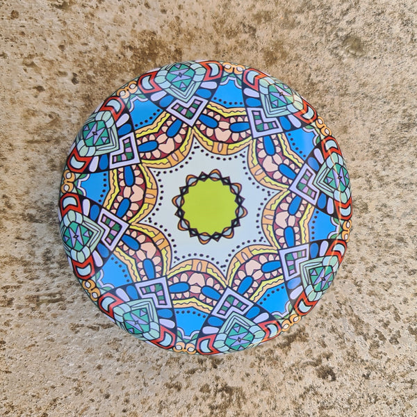 Trinket Tin - Blue/Green Mandala