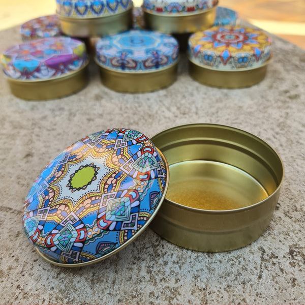 Trinket Tin - Blue/Green Mandala