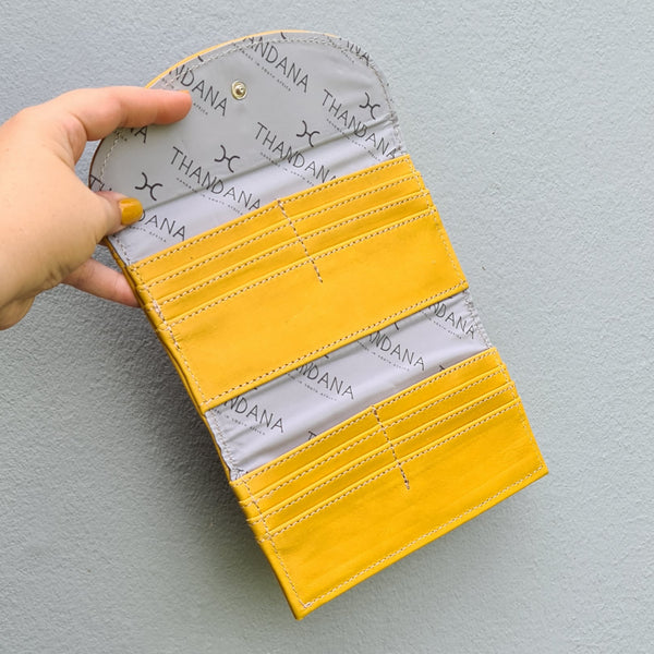 Ladies Leather Purse - Mustard