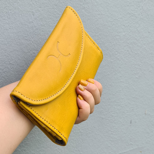 Ladies Leather Purse - Mustard