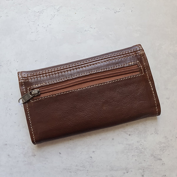 Ladies Leather Purse - Tobacco