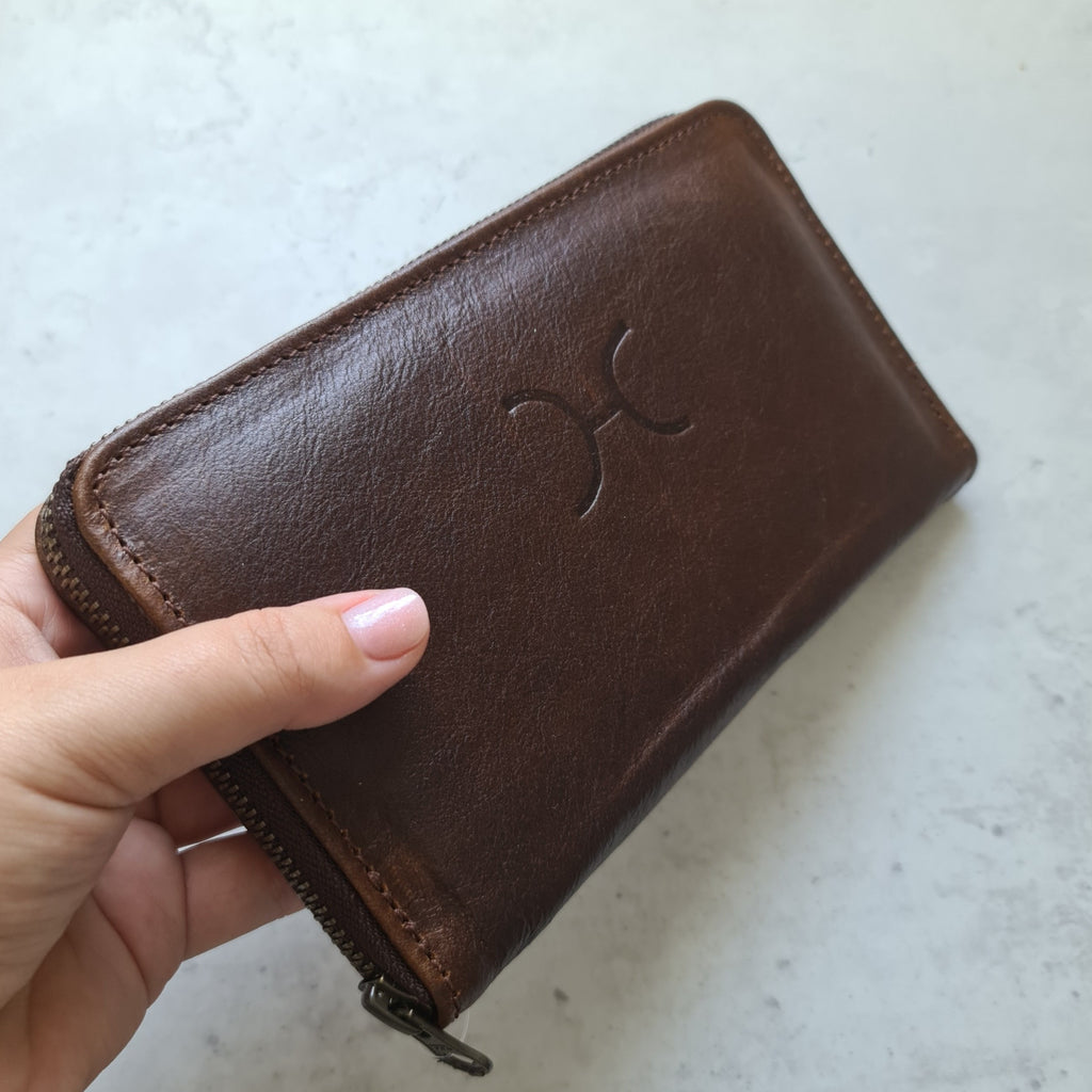 Ladies Large Purse - Tobacco