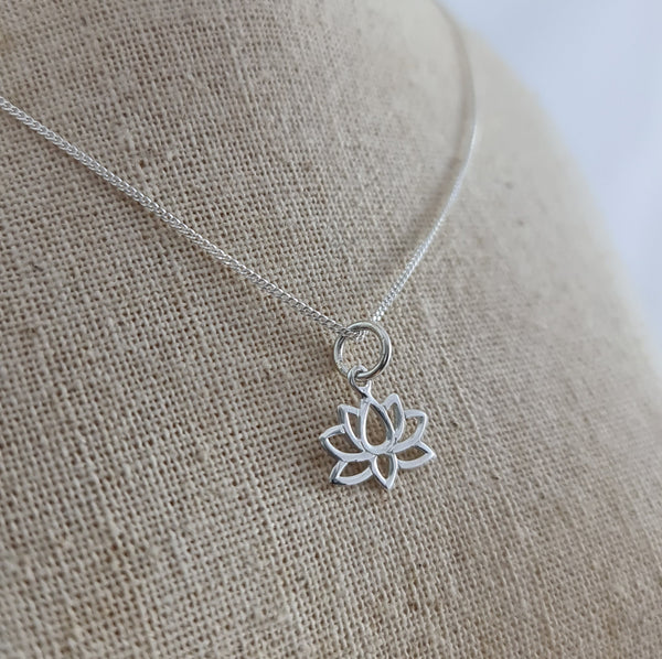 Lotus Sterling Silver Pendant - Style 2
