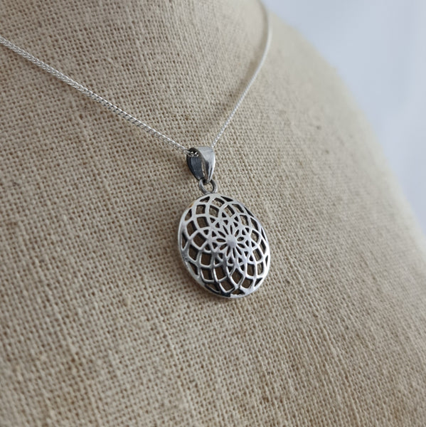 Flower of Life Sterling Silver Pendant