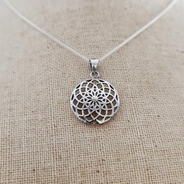Flower of Life Sterling Silver Pendant