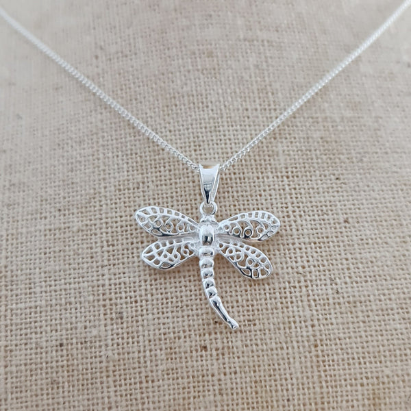 Dragonfly Sterling Silver Pendant