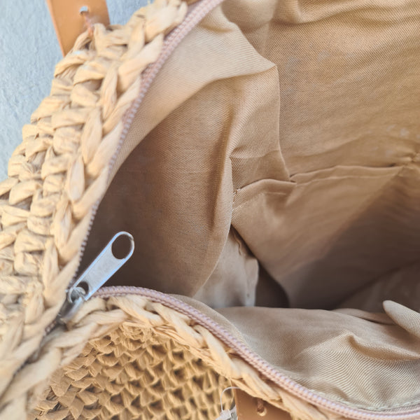 Crochet Basket Bag - Beige