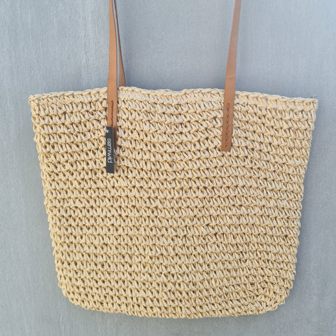 Crochet Basket Bag - Cream