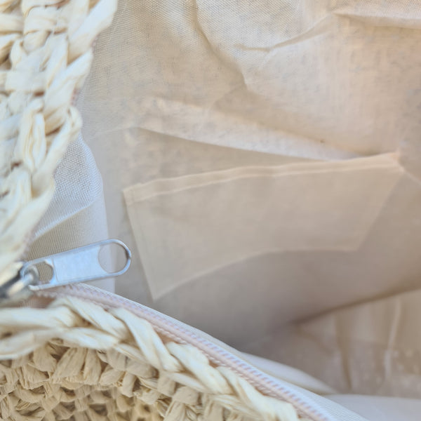Crochet Basket Bag - Cream