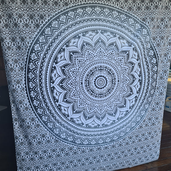 Black Grey Ombre Twin Throw
