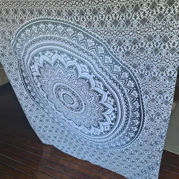 Black Grey Ombre Twin Throw
