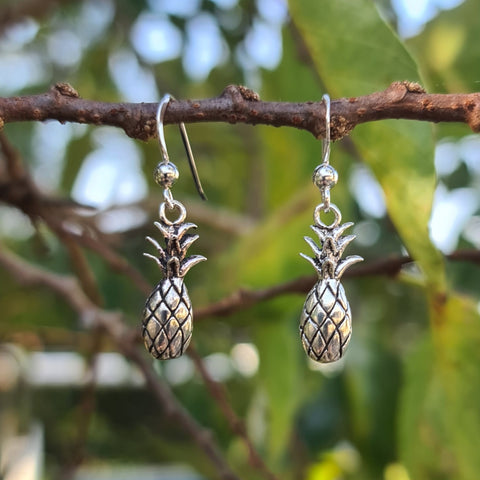 Sterling Silver Pineapple Hook Earrings