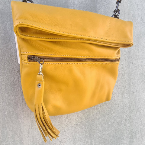 Erica Leather Handbag - Mustard