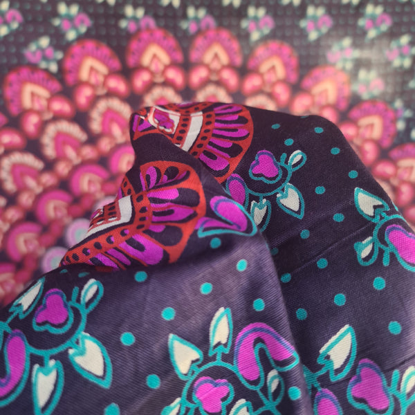 Purple Peacock Flower Rayon Sarong