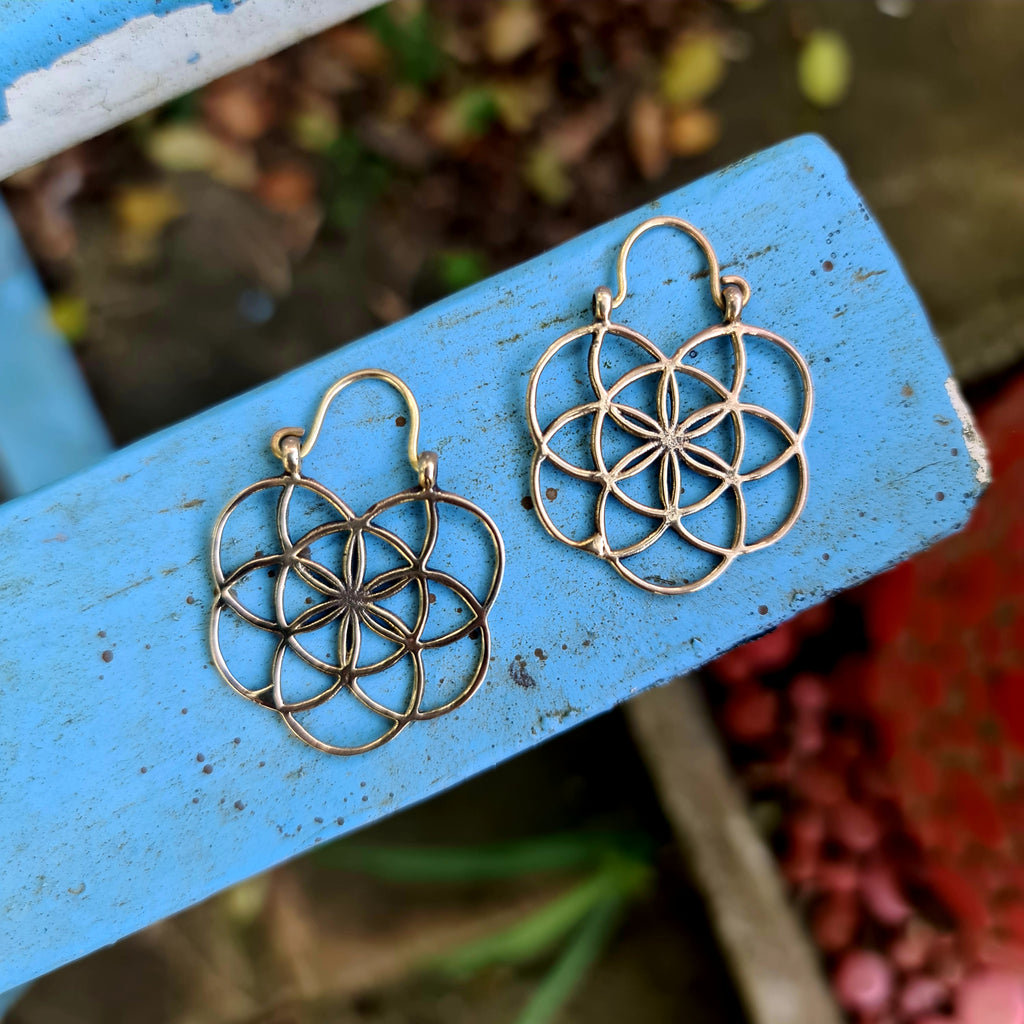 Flower of Life Brass Clasps
