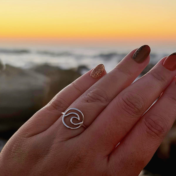 Circle Wave Sterling Silver Ring