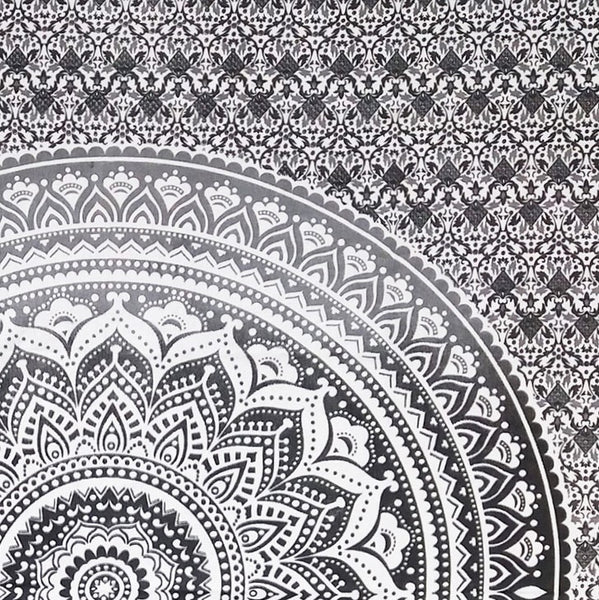 Black Grey Ombre Twin Throw