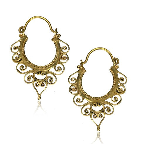 Ethnic Swirl Brass Clasps