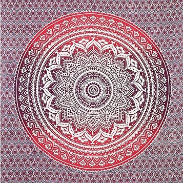 Pink/Purple Ombre Queen Mandala Throw