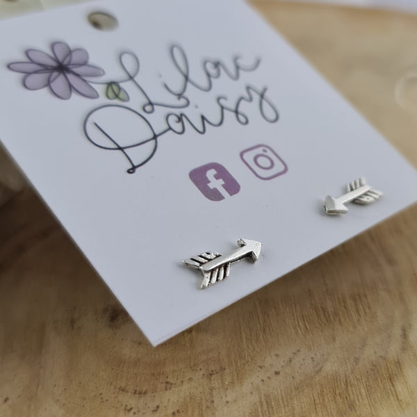 Sterling Silver Arrow Stud Earrings