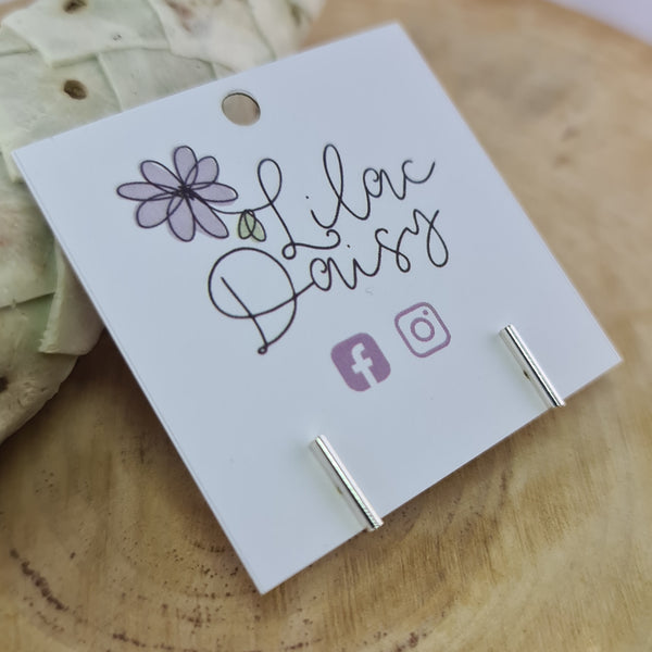 Sterling Silver Bar Stud Earrings