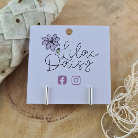 Sterling Silver Bar Stud Earrings