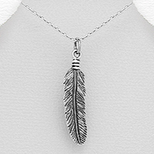 Feather Sterling Silver Pendant