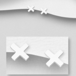 Criss Cross - Sterling Silver Stud Earrings