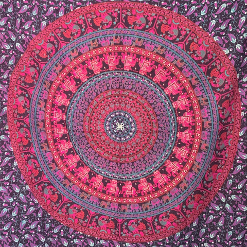 Magenta Queen Mandala Throw