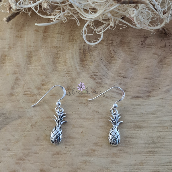 Sterling Silver Pineapple Hook Earrings