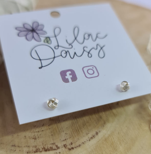 Knot Swirl - Sterling Silver Stud Earrings
